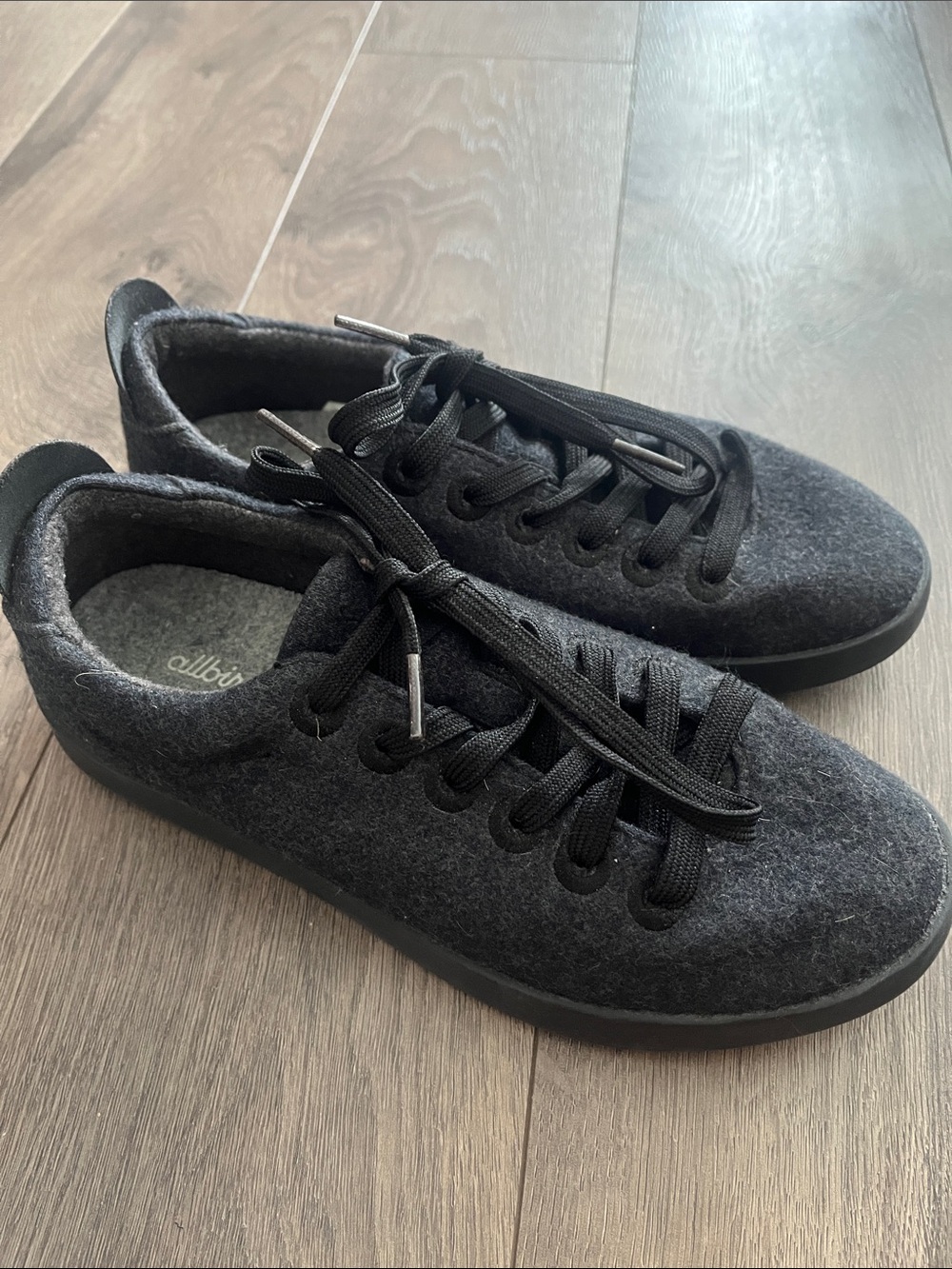 Allbirds Wool Pipers Natural Black Size 7